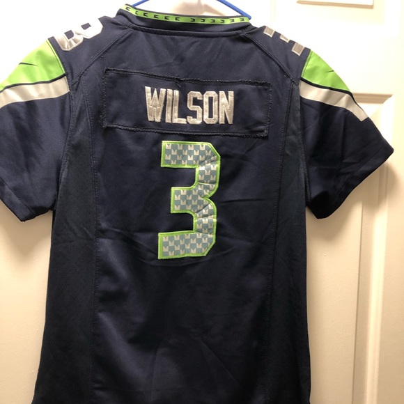 Nike On Field NFL Authentic Seattle Seahawks #3 Wilson Women's  Blue Jersey - Picture 11 of 15